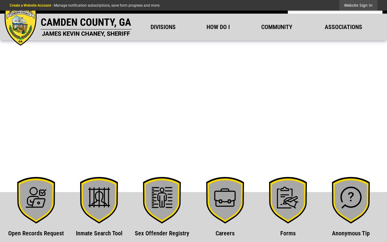 Camden County sheriff official criminal records source