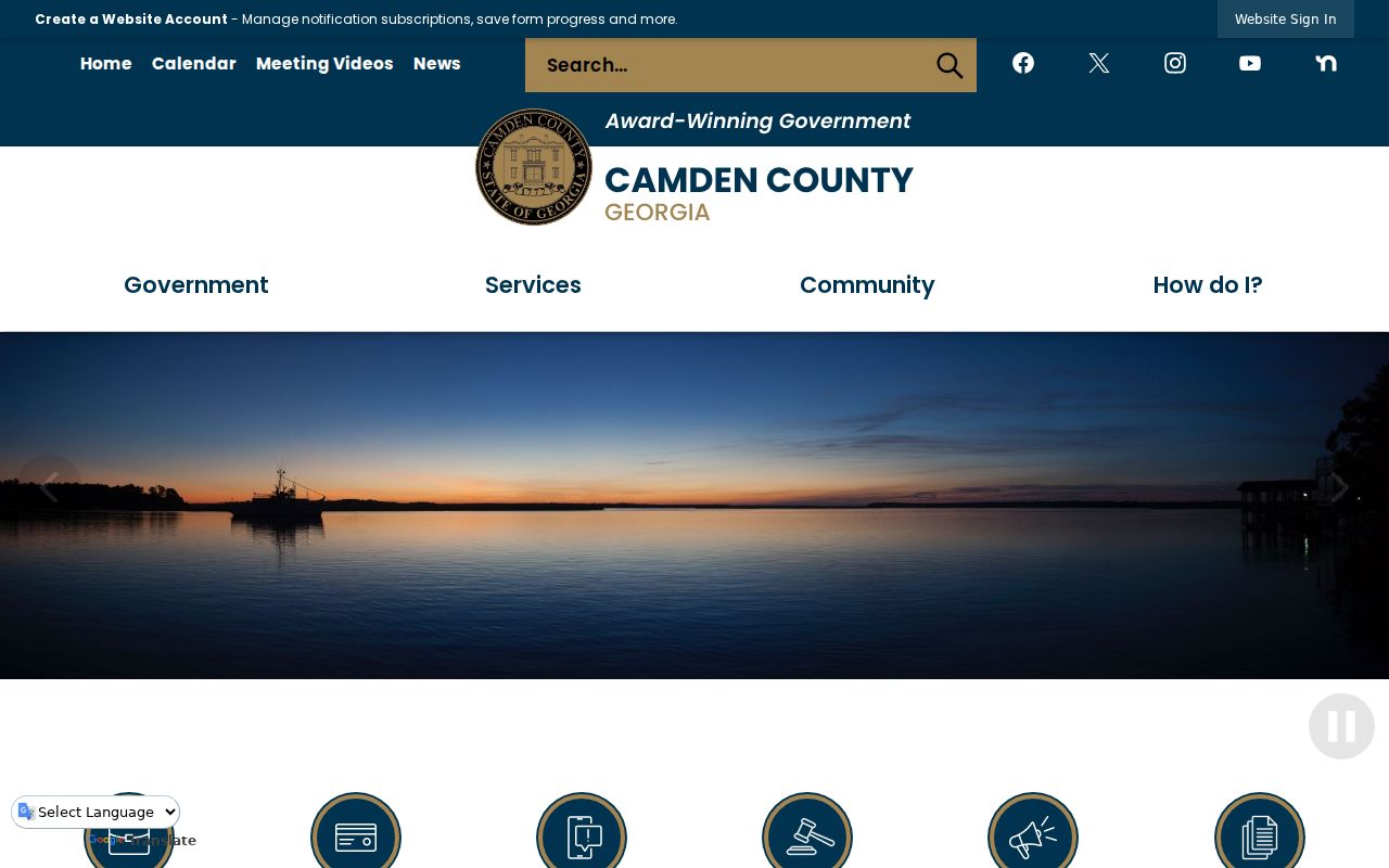 Camden County Georgia government criminal records page