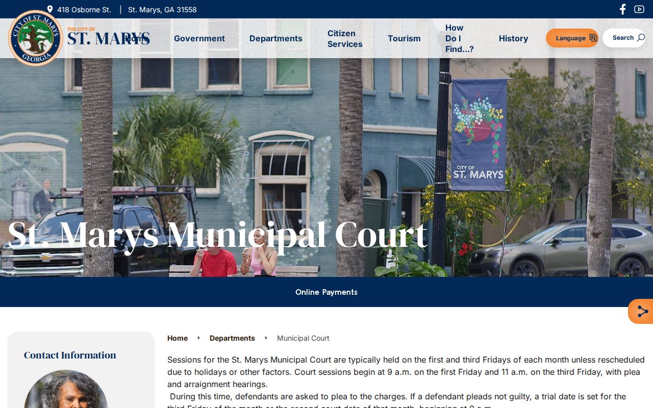 St. Marys Municipal Court official information page